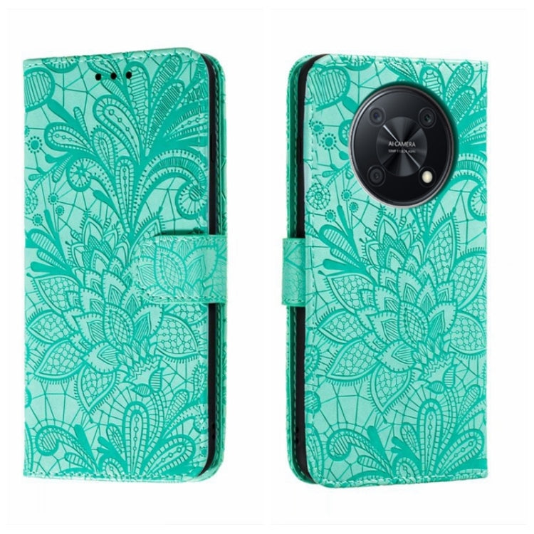 For Huawei Enjoy 50 Pro Lace Flower Embossing Flip Leather Phone Case