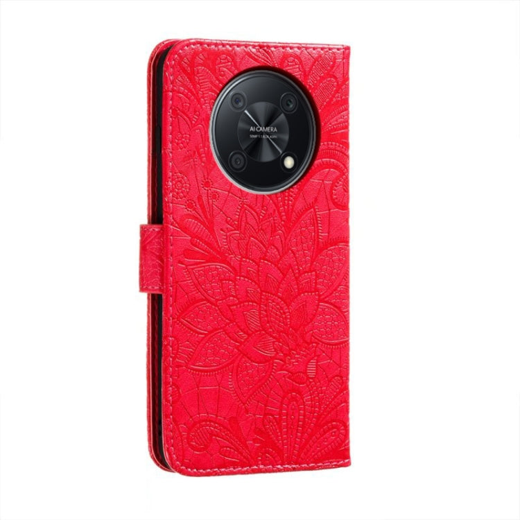 For Huawei Enjoy 50 Pro Lace Flower Embossing Flip Leather Phone Case