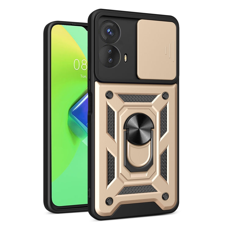 For Motorola Moto G73 5G Sliding Camera Cover Design TPU+PC Phone Case