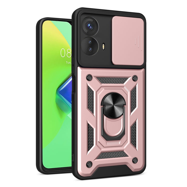 For Motorola Moto G73 5G Sliding Camera Cover Design TPU+PC Phone Case