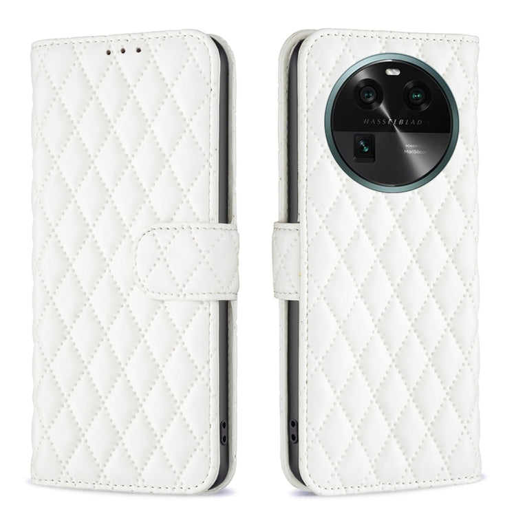 For OPPO Find X6 5G Diamond Lattice Wallet Leather Flip Phone Case