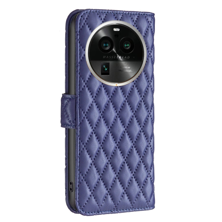For OPPO Find X6 Pro 5G Diamond Lattice Wallet Leather Flip Phone Case