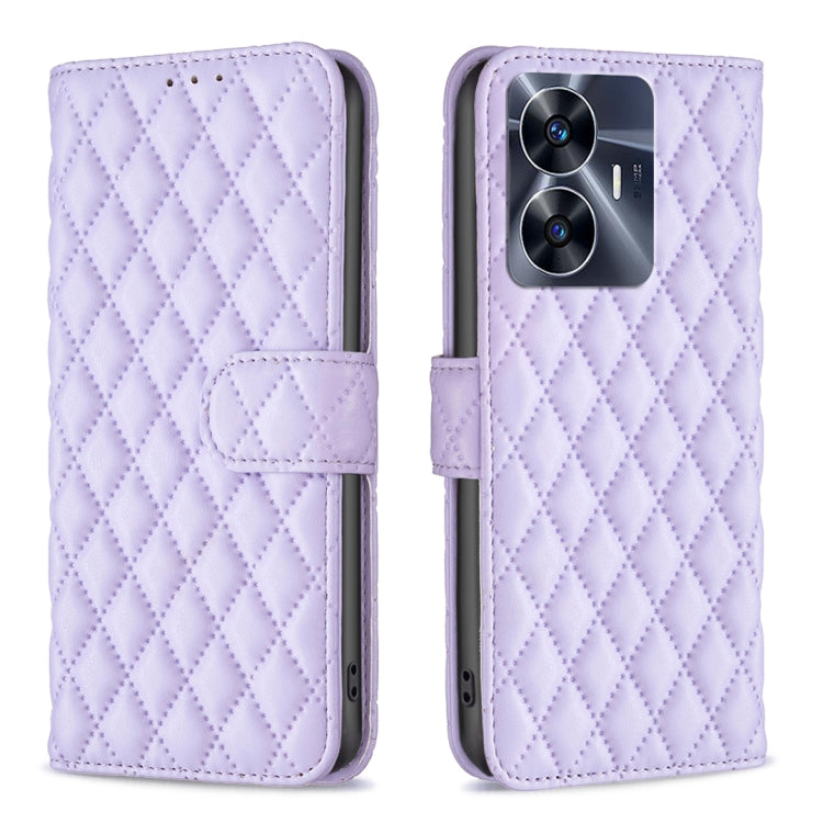For Realme C55 Diamond Lattice Wallet Leather Flip Phone Case