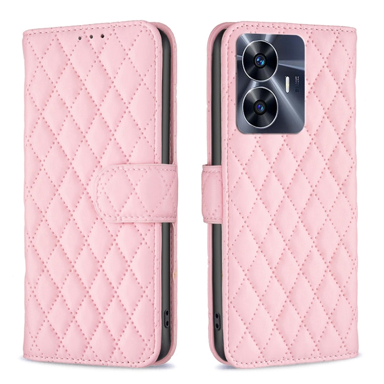 For Realme C55 Diamond Lattice Wallet Leather Flip Phone Case