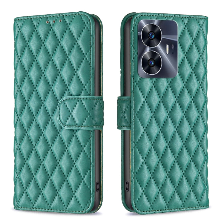 For Realme C55 Diamond Lattice Wallet Leather Flip Phone Case