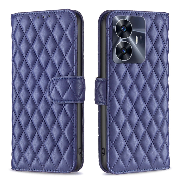 For Realme C55 Diamond Lattice Wallet Leather Flip Phone Case