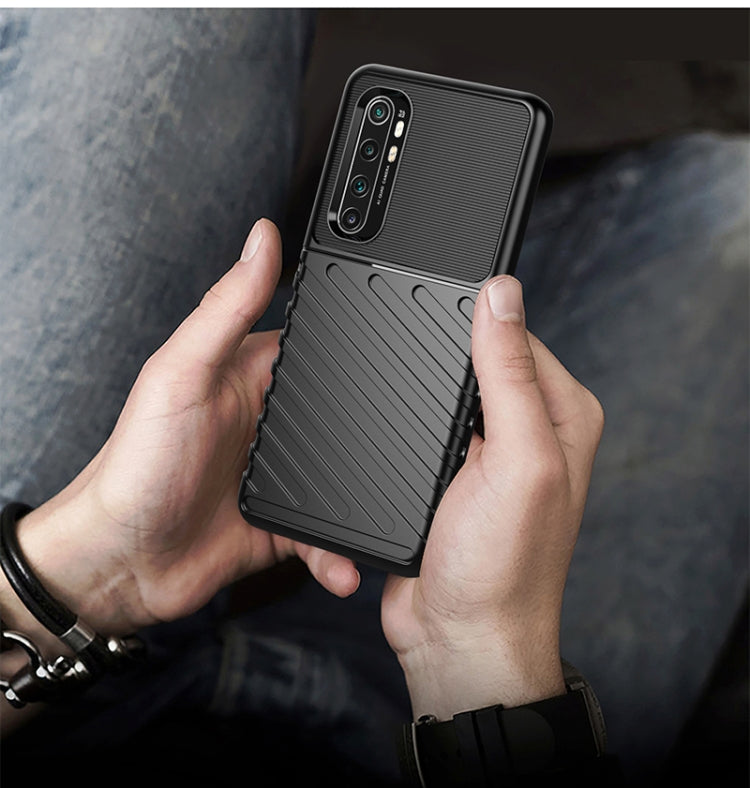 For Xiaomi Note 10 Lite Thunderbolt Shockproof TPU Soft Case(Black)