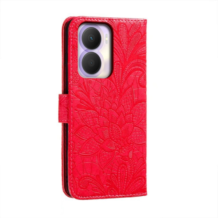 For Honor Play 40 Plus Lace Flower Embossing Flip Leather Phone Case