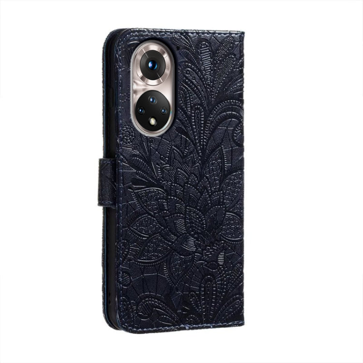 For Honor 50 Lace Flower Embossing Flip Leather Phone Case
