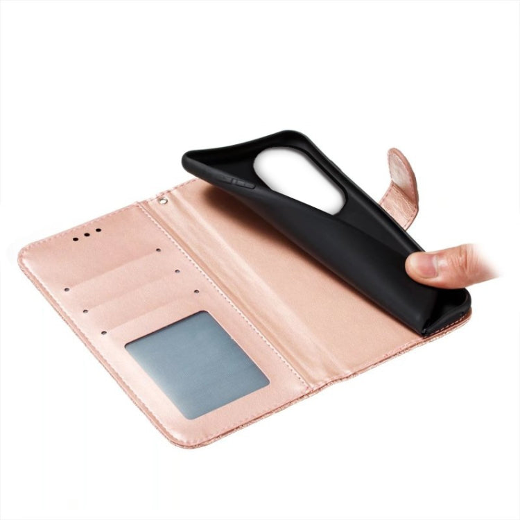 For Honor 70 Lace Flower Embossing Flip Leather Phone Case