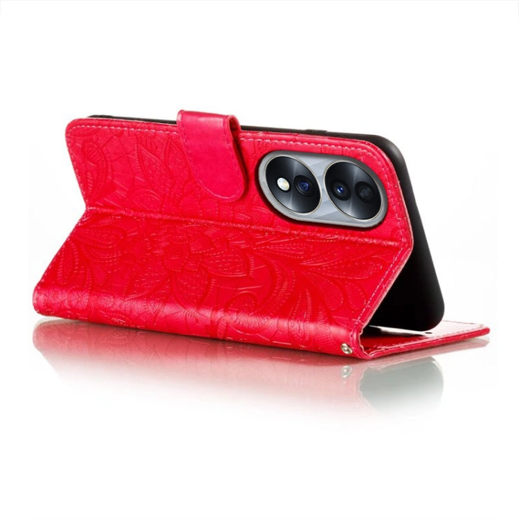 For Honor 70 Lace Flower Embossing Flip Leather Phone Case