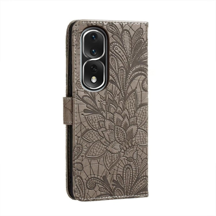 For Honor 80 Pro Lace Flower Embossing Flip Leather Phone Case