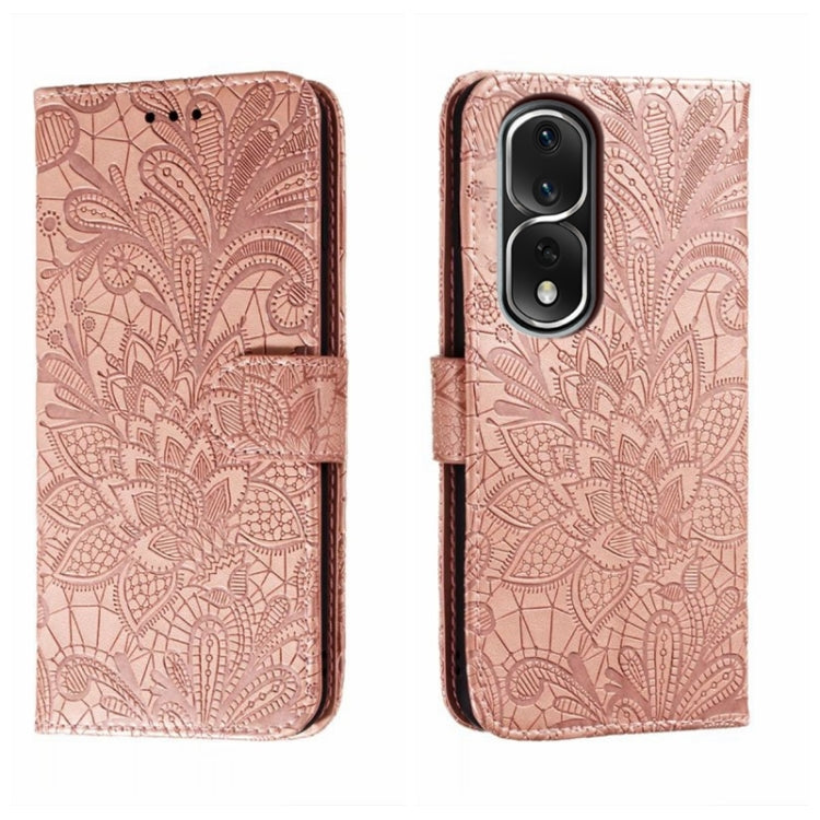 For Honor 80 Pro Lace Flower Embossing Flip Leather Phone Case