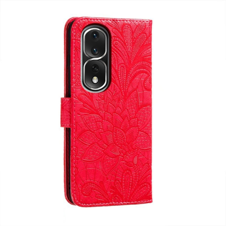 For Honor 80 Pro Lace Flower Embossing Flip Leather Phone Case