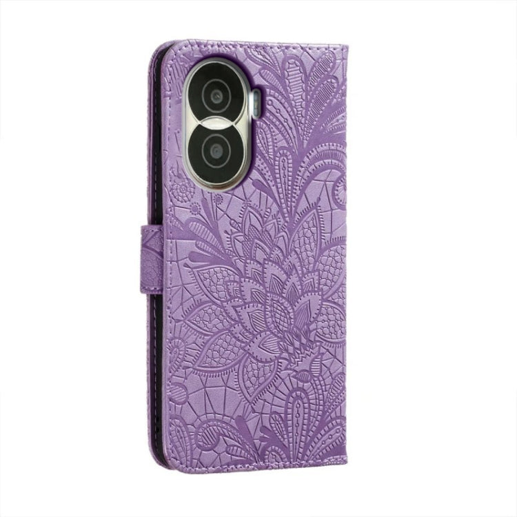 For Honor X40i Lace Flower Embossing Flip Leather Phone Case