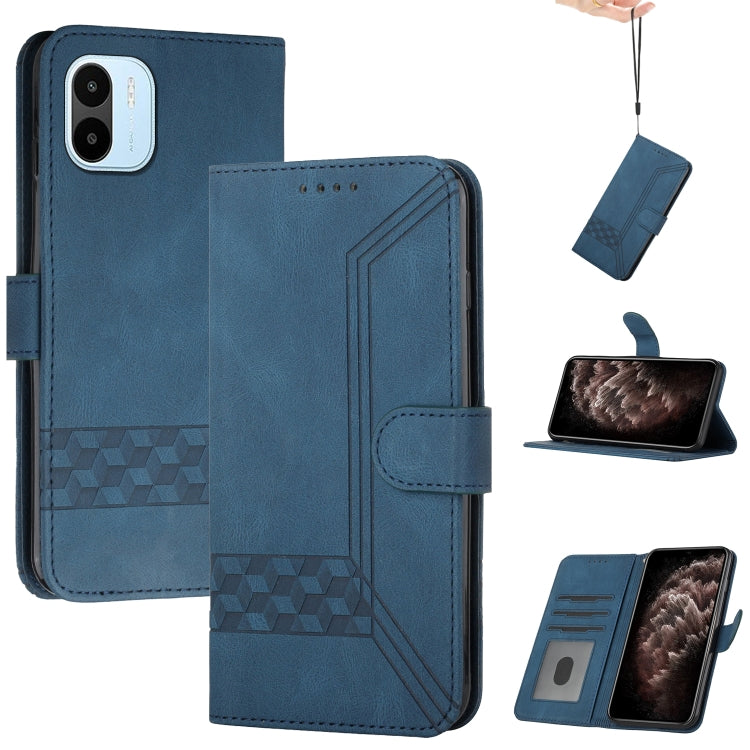 For Xiaomi Redmi A1 Cubic Skin Feel Flip Leather Phone Case