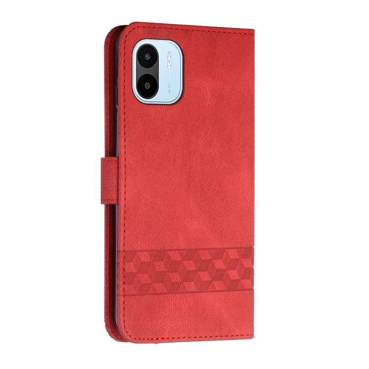 For Xiaomi Redmi A1 Cubic Skin Feel Flip Leather Phone Case