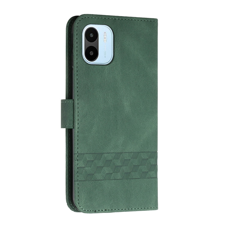 For Xiaomi Redmi A1 Cubic Skin Feel Flip Leather Phone Case