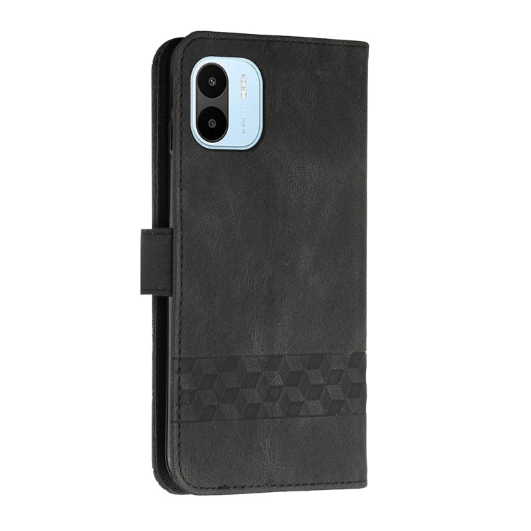 For Xiaomi Redmi A1 Cubic Skin Feel Flip Leather Phone Case