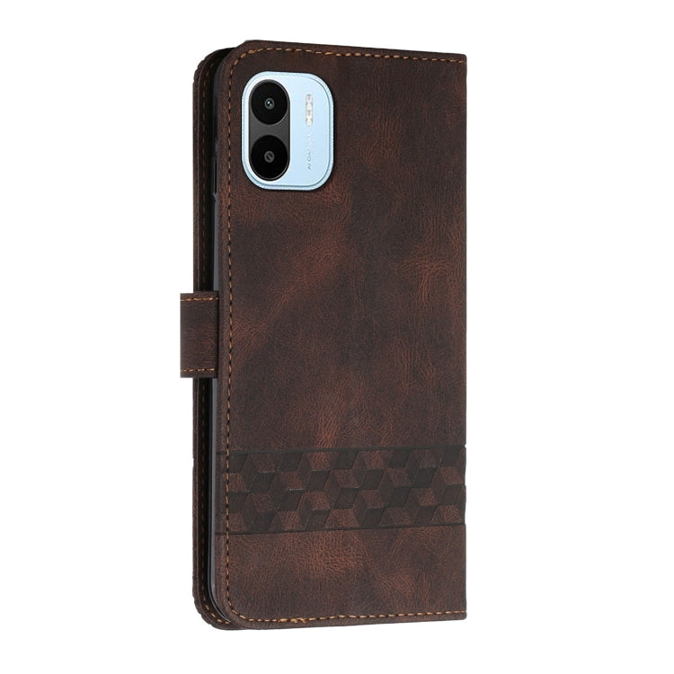 For Xiaomi Redmi A1 Cubic Skin Feel Flip Leather Phone Case