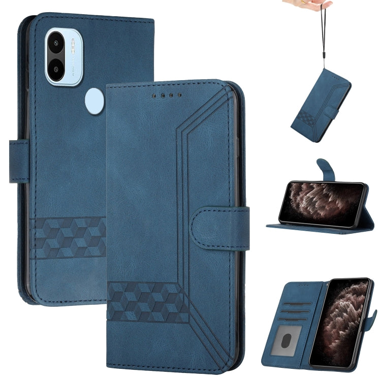 For Xiaomi Redmi A1+ Cubic Skin Feel Flip Leather Phone Case