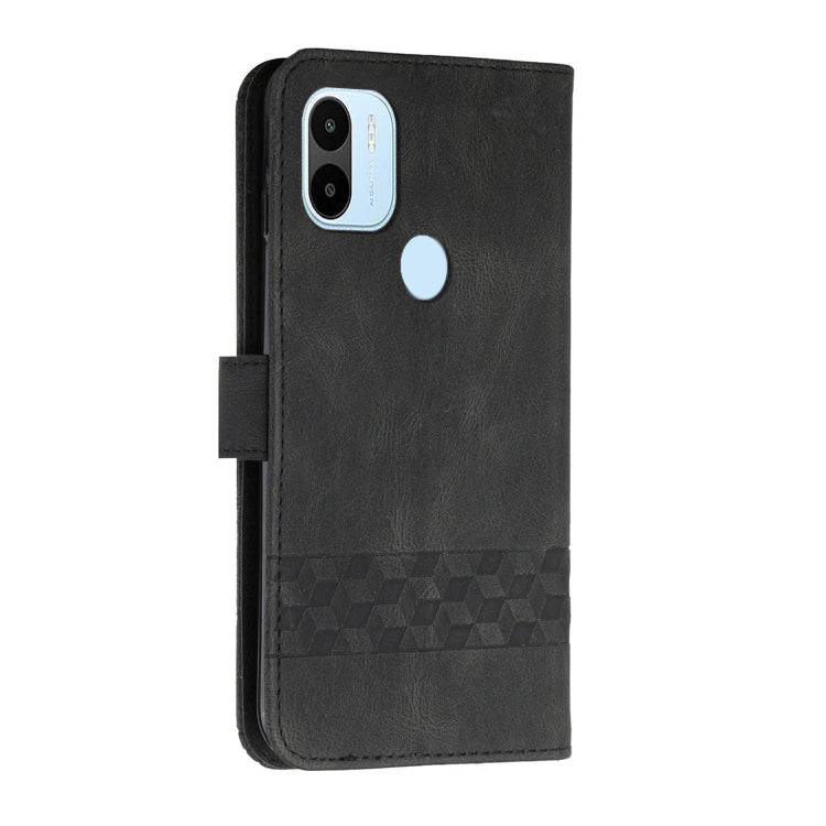 For Xiaomi Redmi A1+ Cubic Skin Feel Flip Leather Phone Case