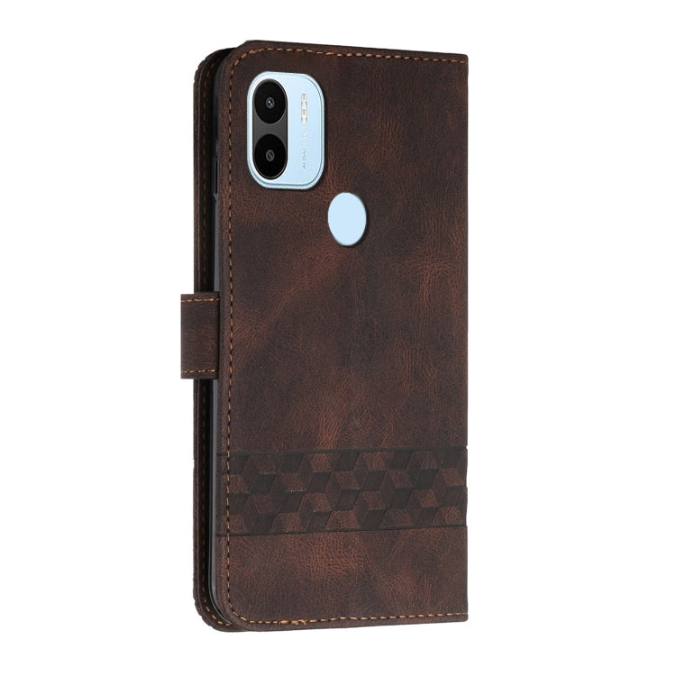 For Xiaomi Redmi A1+ Cubic Skin Feel Flip Leather Phone Case