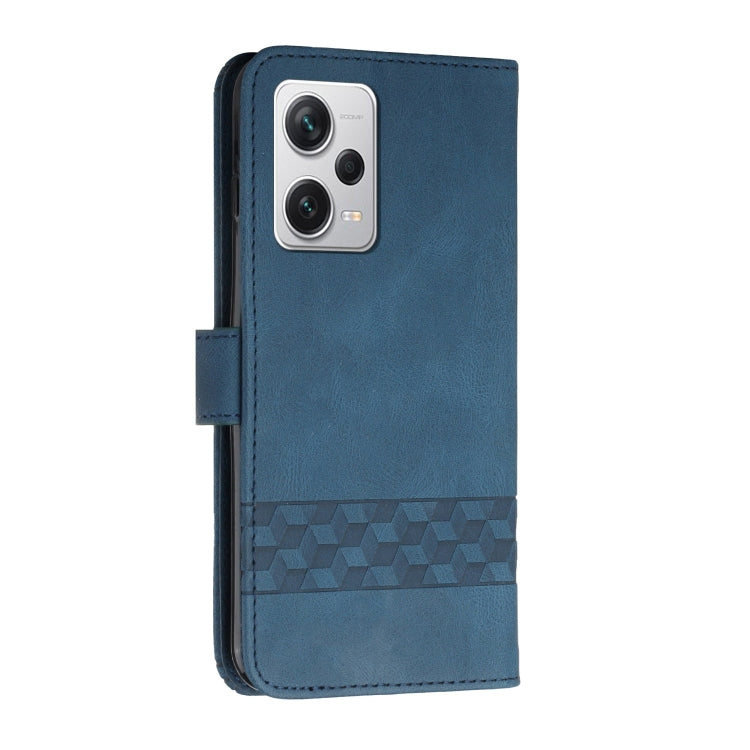 For Xiaomi Poco X5 Cubic Skin Feel Flip Leather Phone Case