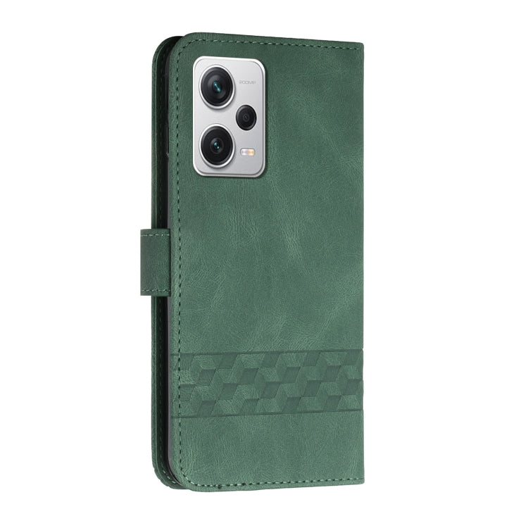 For Xiaomi Poco X5 Cubic Skin Feel Flip Leather Phone Case