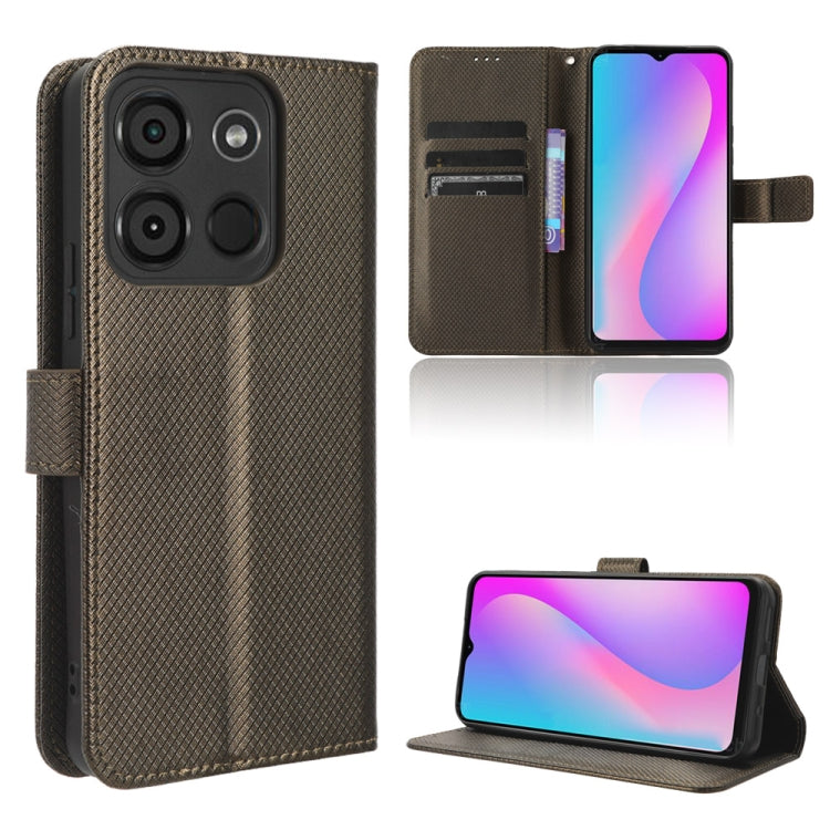 For Itel A60 Diamond Texture Leather Phone Case