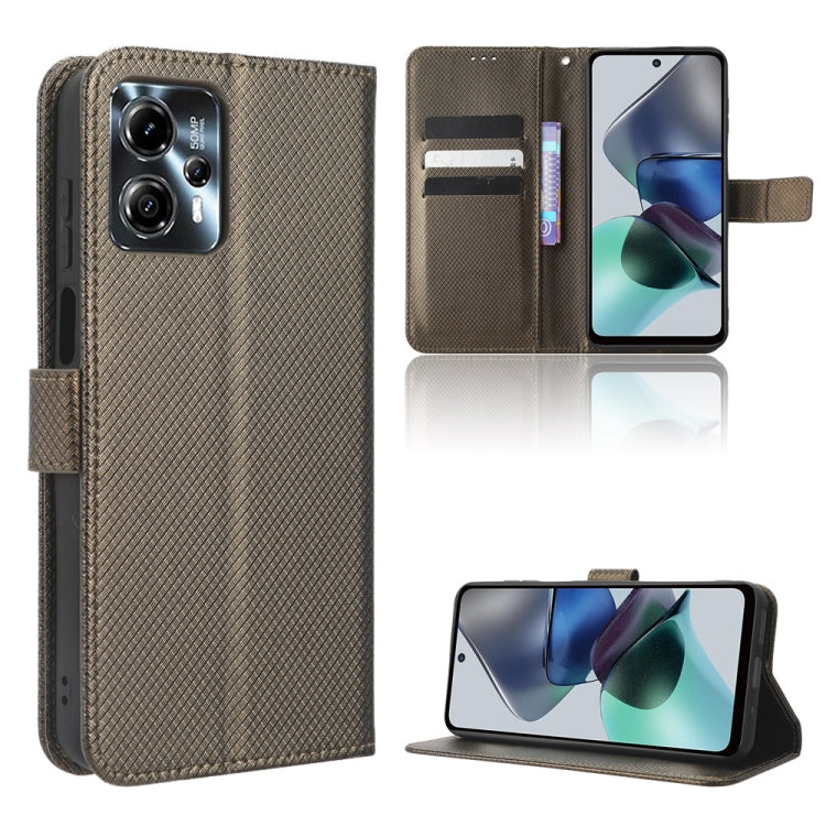 For Motorola Moto G13 / G23 4G Diamond Texture Leather Phone Case