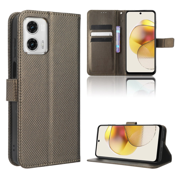 For Motorola Moto G73 5G Diamond Texture Leather Phone Case