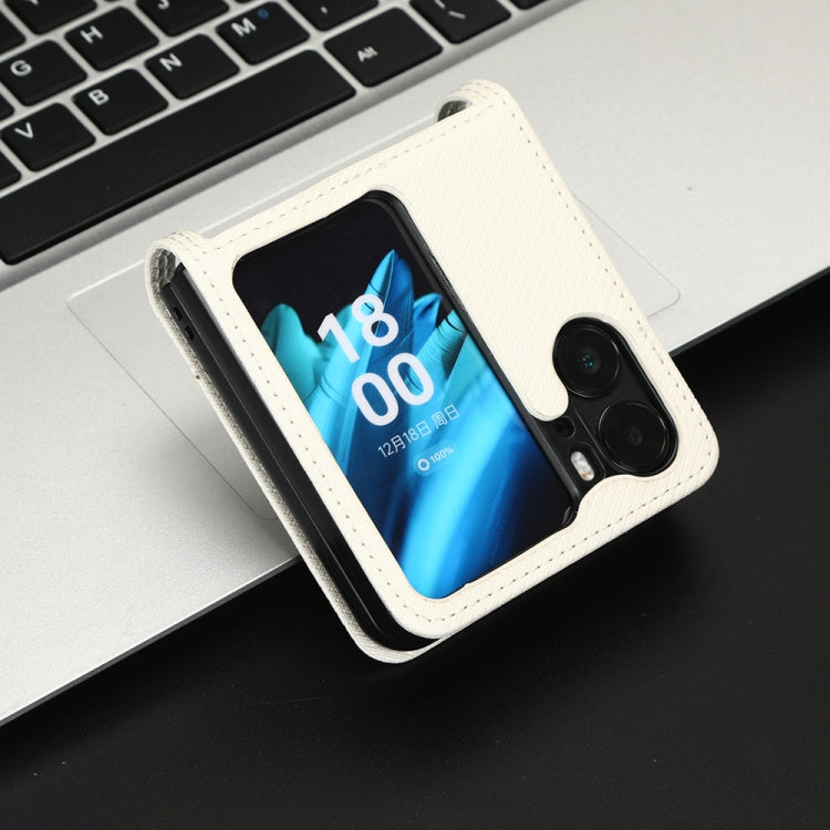 For OPPO Find N2 Flip Diamond Texture Leather Phone Case