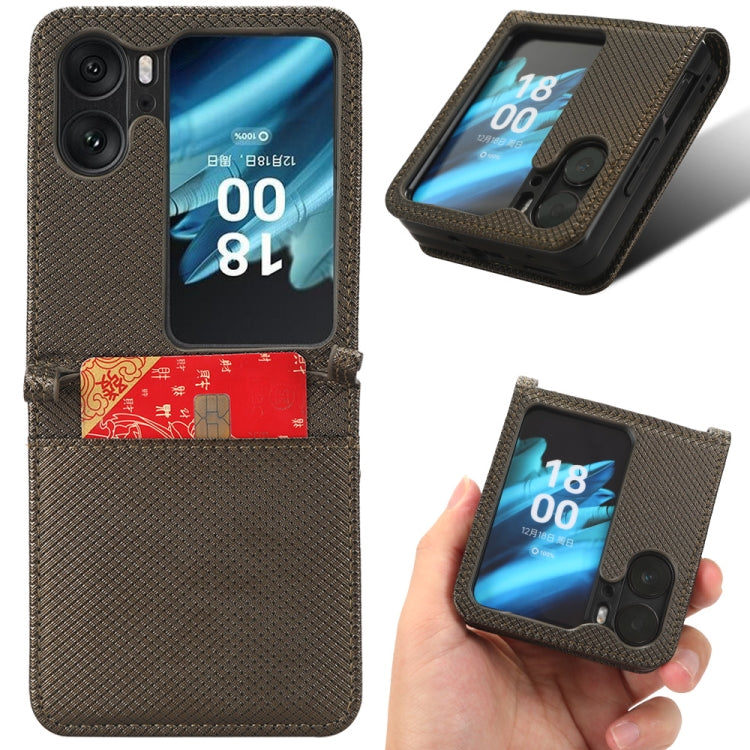 For OPPO Find N2 Flip Diamond Texture Leather Phone Case