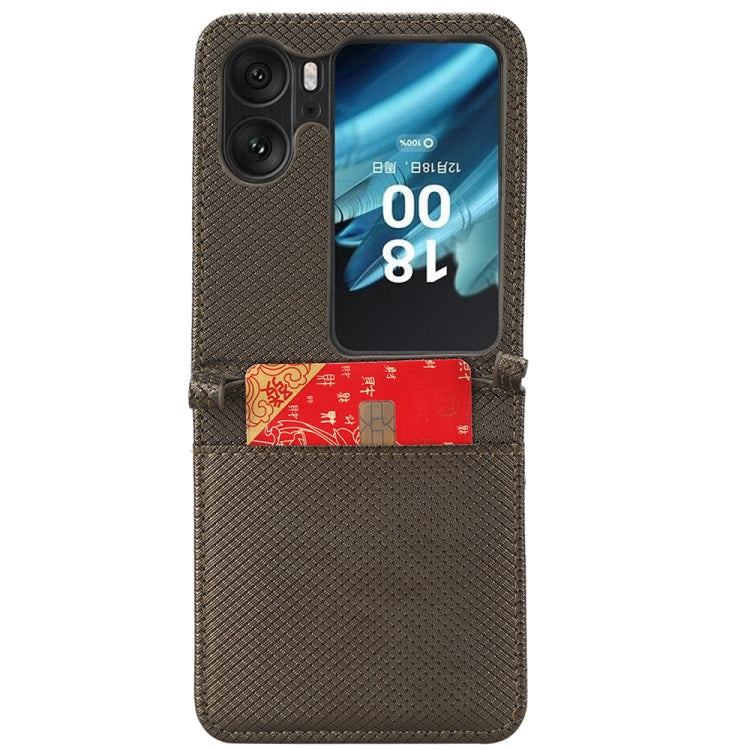 For OPPO Find N2 Flip Diamond Texture Leather Phone Case