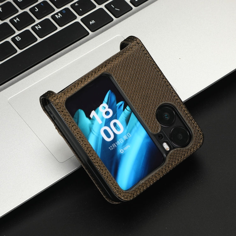 For OPPO Find N2 Flip Diamond Texture Leather Phone Case