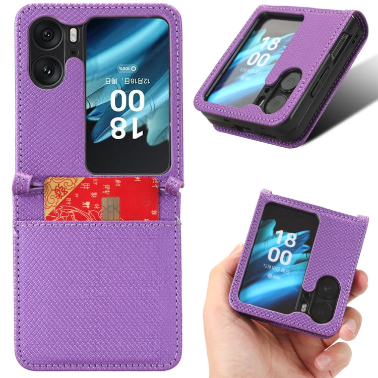 For OPPO Find N2 Flip Diamond Texture Leather Phone Case