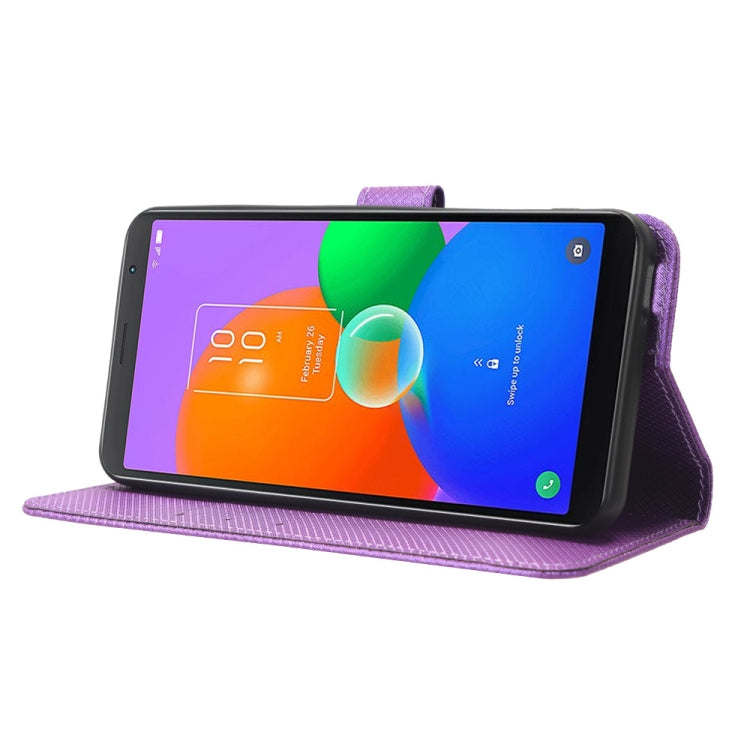 For TCL 403 Diamond Texture Leather Phone Case