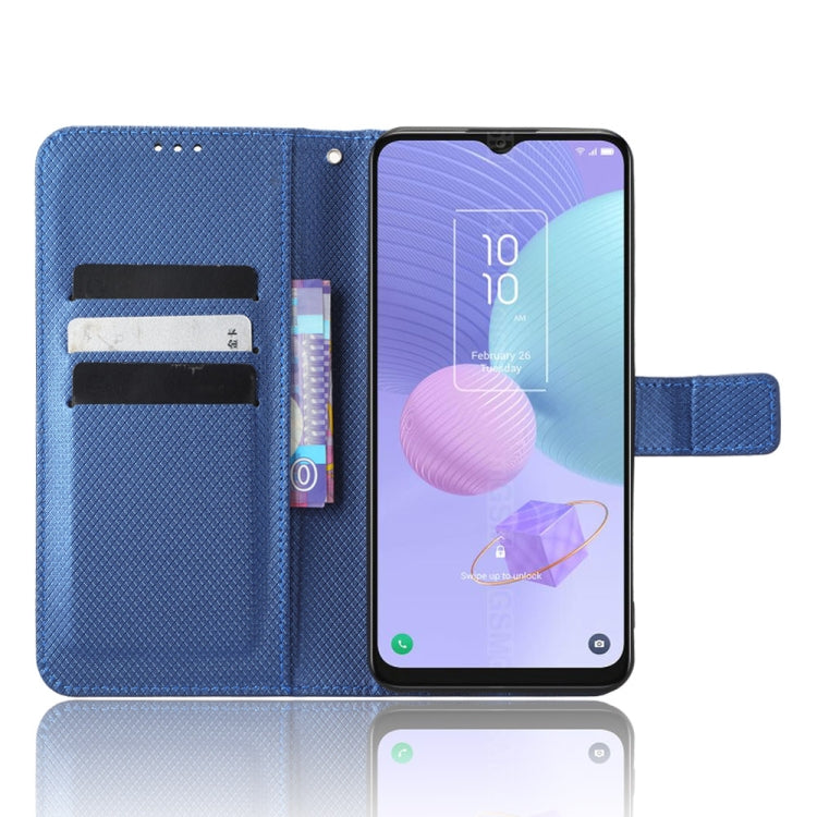 For TCL 408 Diamond Texture Leather Phone Case