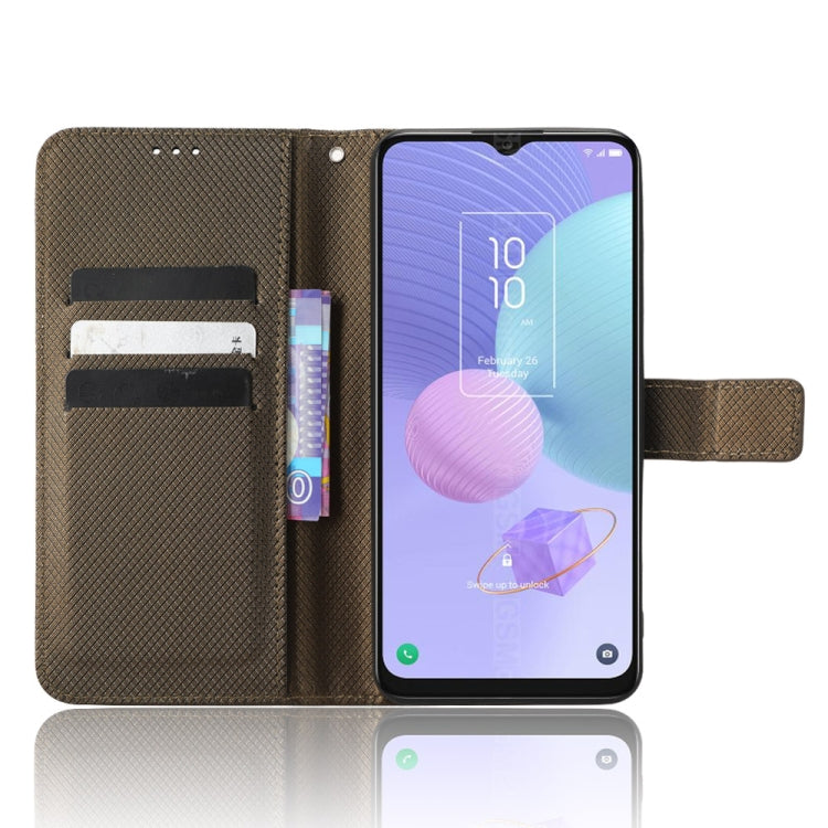 For TCL 408 Diamond Texture Leather Phone Case