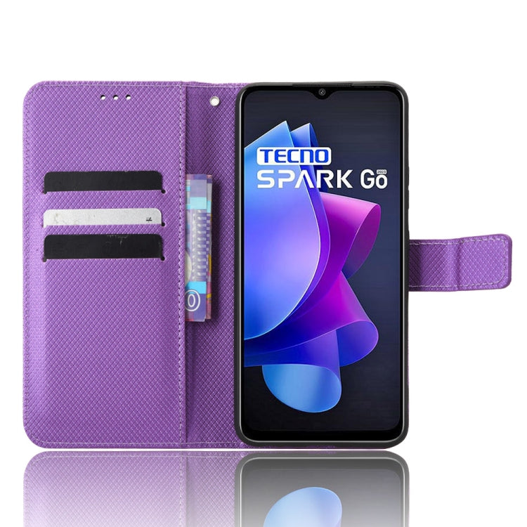 For Tecno Spark Go 2023 Diamond Texture Leather Phone Case