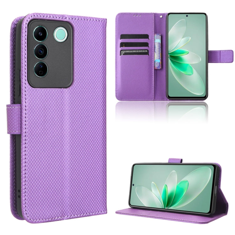For vivo V27e / S16e Diamond Texture Leather Phone Case