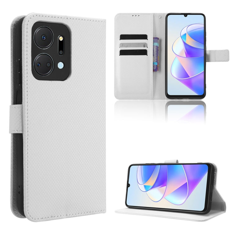 For Honor X7a Diamond Texture Leather Phone Case