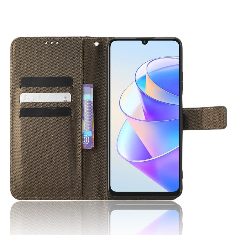 For Honor X7a Diamond Texture Leather Phone Case