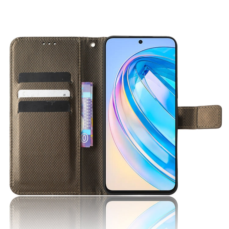 For Honor X8a Diamond Texture Leather Phone Case