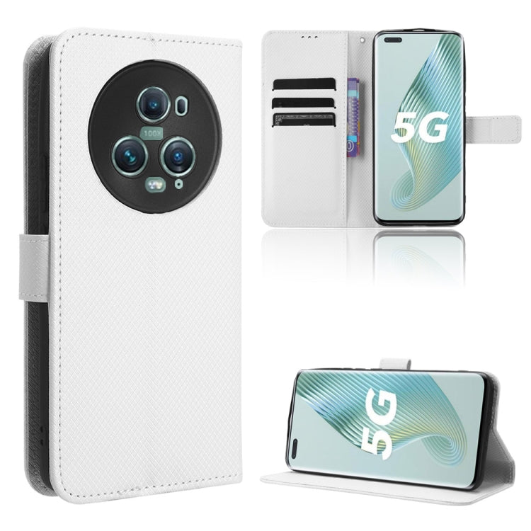 For Honor Magic5 Pro Diamond Texture Leather Phone Case