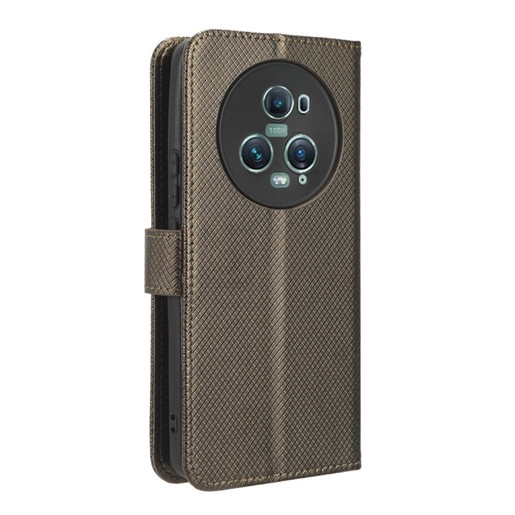 For Honor Magic5 Pro Diamond Texture Leather Phone Case