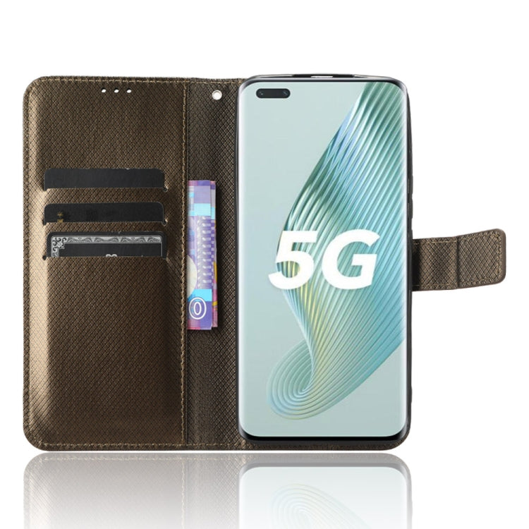 For Honor Magic5 Pro Diamond Texture Leather Phone Case