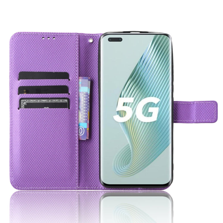 For Honor Magic5 Pro Diamond Texture Leather Phone Case