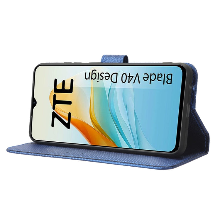 For ZTE Blade V40 Design Diamond Texture Leather Phone Case